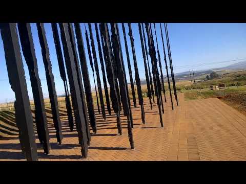 Amazing sculpture at the Nelson Mandela Capture site (sorry about the wind noise)