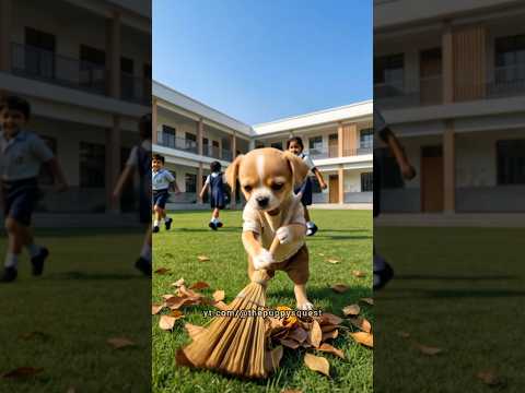 Poor puppy didn't have money for school fee, rich puppies made fun of him🥺💔#thepuppysquest