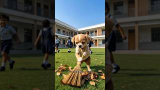 Poor puppy didn't have money for school fee, rich puppies made fun of him🥺💔#thepuppysquest