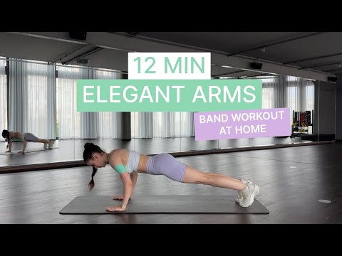 12 MIN TONED ARMS + BAND | Slim, Strong & Feminine | Beginner Friendly Homework 