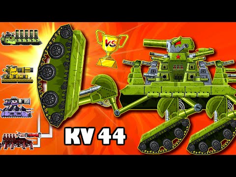 Transformers Tank: Hybrid Kv-44 vs Monster Tank, Army Tank. Cartoon about Tanks | Arena Tank Cartoon