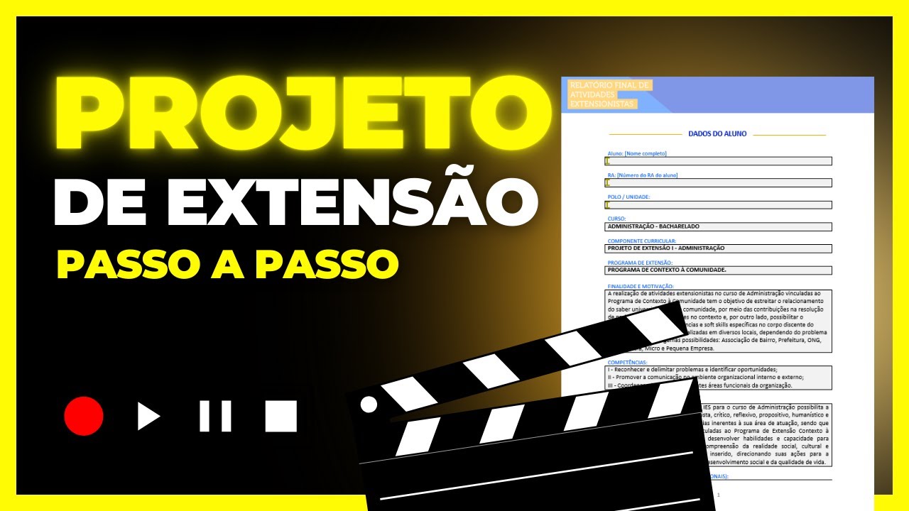 COMO FAZER PROJETO DE EXTENSÃO - PASSO A PASSO
