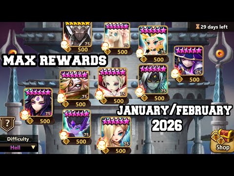 TOA Hell Max Rewards Clear January/February 2026 (Summoners War)