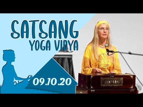 Stille Meditation Mantrasingen Arati im Satsang mit Sybille - Yoga Vidya live 07.00 - 09.10.2020