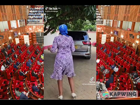 Thika MP Alice Ng'ang'a swinging madiamba while dancing a Kamba song