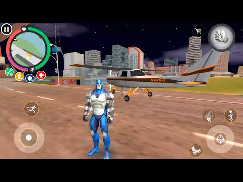 Rope hero : Vice town - New city fighting mission with airplane - Games on HD gameplay