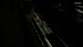 preview picture of video '夜の大垣駅を電車が出発 (養老鉄道の夜景風景) Yōrō Railway.Train&Night view'