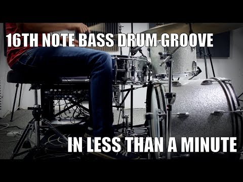 16th note Bass Drum Groove in less than a Minute - Daily Drum Lesson
