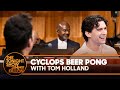 Cyclops Beer Pong With Tom Holland The Tonight Show Starring Jimmy Fallon
