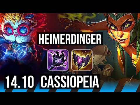 HEIMERDINGER vs CASSIOPEIA (MID) | 7 solo kills, 1400+ games | EUW Master | 14.10