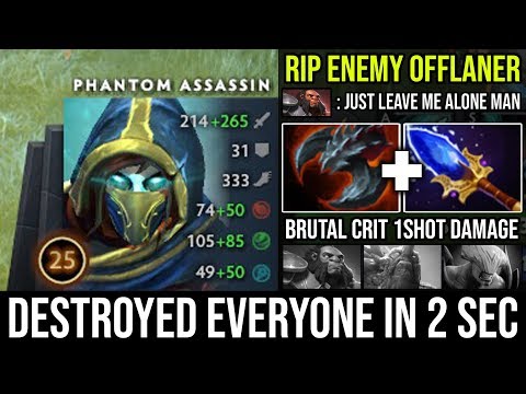 OMG Deleted All 5 Enemy in Just 2 Seconds with Scepter + Satanic PA | Unreal 1Shot Damage DotA 2
