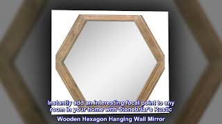Stonebriar Decorative 24" Hexagon Hanging Wall Mirror w