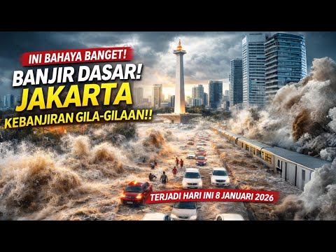 NGERI! BANJIR ROB NAIK KE DARATAN, JAKARTA TENGGELAM HARI INI, RUMAH WARGA & JALAN UTAMA TERENDAM