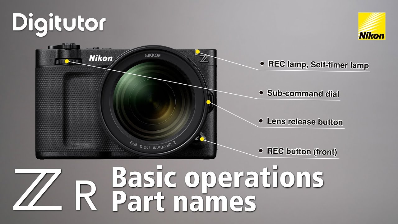 ZR #1 Basic operations & part names | Nikon Digitutor