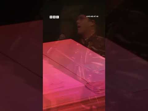 Elton John and George Michael share the stage at Live Aid - BBC