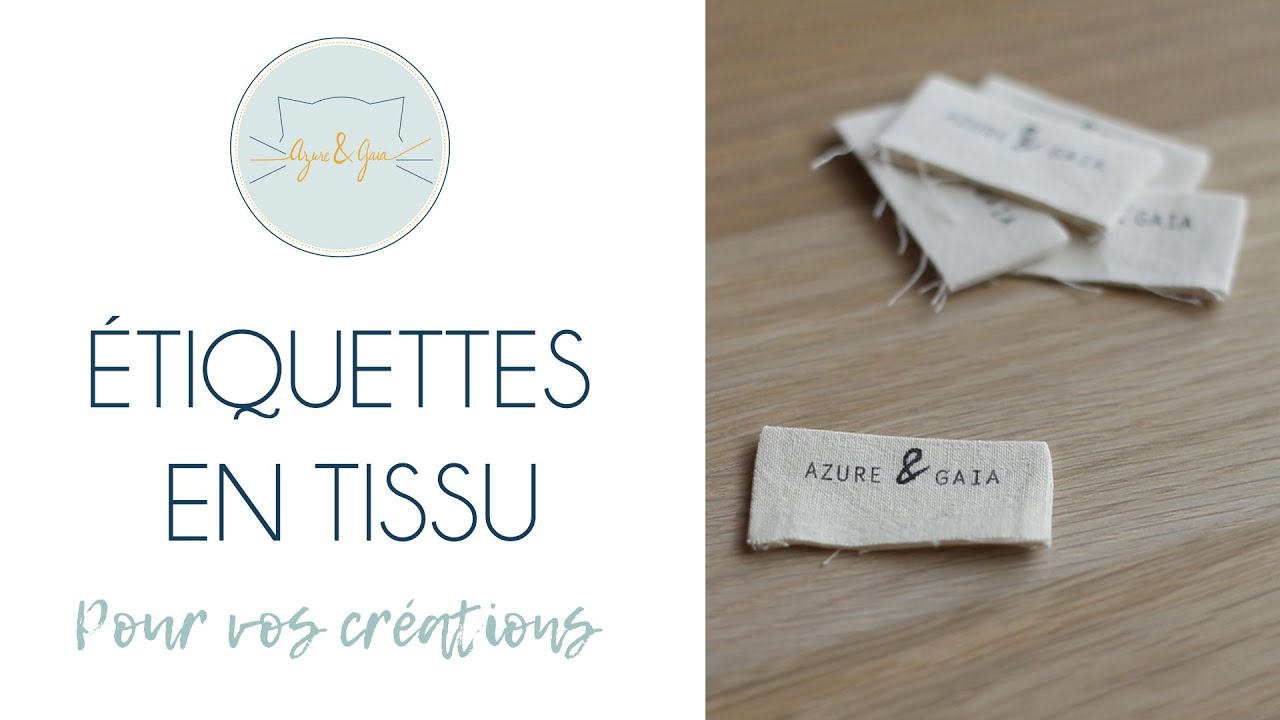 Fabrication d'étiquettes en tissu || Azure & Gaia