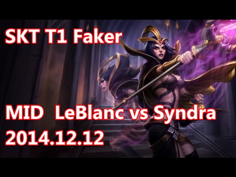 KR Solo Rank Highlights / SKT T1 Faker  LeBlanc vs Syndra