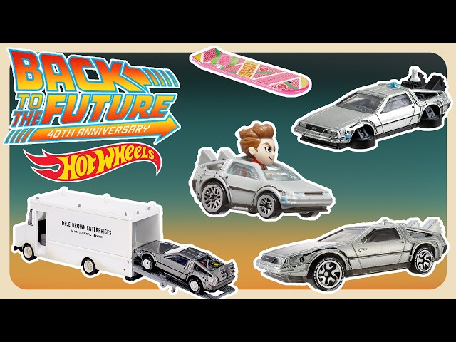 Vídeo relacionado con Hot Wheels Premium Pop Culture Back to the Future Part III DeLorean Time Machine 1955, metal fundido a presión con neumáticos Whitewall Real Riders, colección 2026