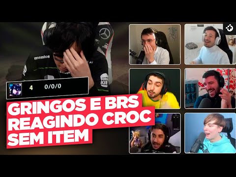 REACT dos STREAMERS BRs e GRINGOS ao CROC SEM ITEM em LOUD vs G2