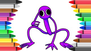 How To DRAW Rainbow Friends PURPLE 🌈