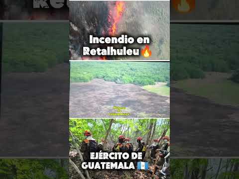 Ejército de Guatemala, supresión de un incendio forestal en la Finca Cataluña, #Retalhuleu. #🇬🇹