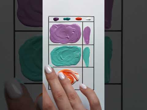 Finger Painting Magic: Mixing Purple, Blue Green, Orange with White #shorts #colormagiclab #colorlab