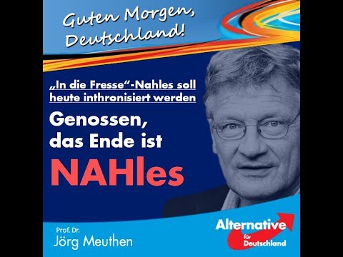 Prof. Dr. Jörg Meuthen * Genossen das Ende ist NAHles „In die Fresse“ Nahles soll heute inthronisier