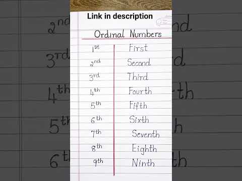 Ordinal Numbers
