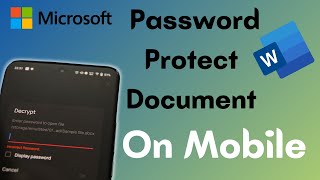 How to Password Protect Word File in Mobile [Hindi]