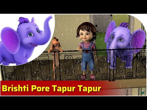 Brishti Pore Tapur Tapur | Bengali Song for Kids | 4K | Appu Series