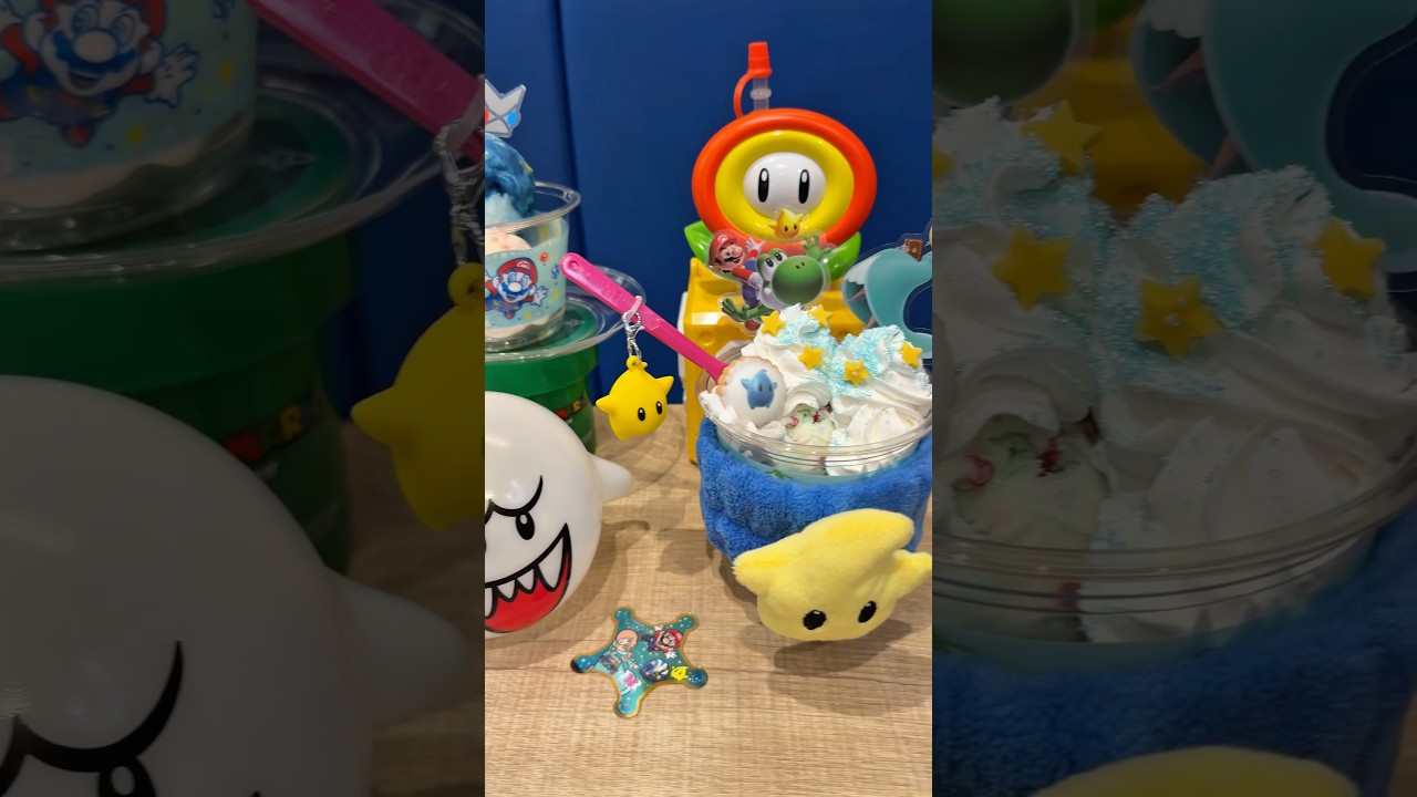 4/1新発売のスーパーマリオサンデー！めじるしアクセサリーも可愛すぎ！#shorts #スーパーマリオ #サーティワン #baskinrobbins #japanesefood #icecream