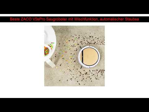 ► Test ZACO V5sPro Saugroboter mit Wischfunktion, automatischer Staubsauger Roboter, 2in1 nass Wisc