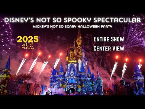 4K Disney's Not So Spooky Spectacular - Halloween Fireworks - Central Hub - Entire Show - WDW 2025