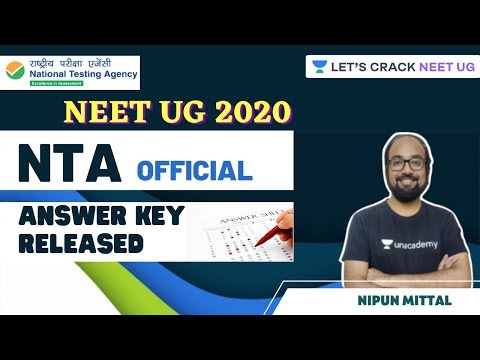 NTA Official Answer Key Released | NEET UG 2020 | Nipun Mittal