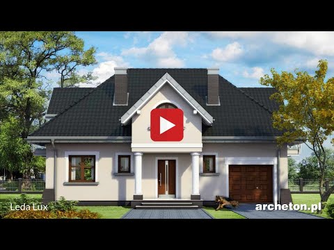 Projekt domu Leda Lux - archeton.pl - z użytkowym poddaszem 182,7 m2