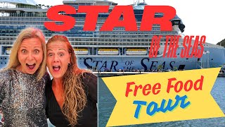 All The Places To Eat For FREE on Star of the Seas 🍕🍔🍦 | Royal Caribbean Free Food Tour!