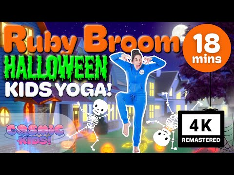 , title : 'Ruby Broom! 🎃 | Halloween Kids Yoga Adventure | 4K UHD'
