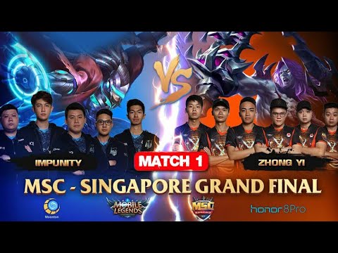 MSC SINGAPORE FINAL MATCH 1 : IMPUNITY VS ZHONG YI - Mobile Legends MSC