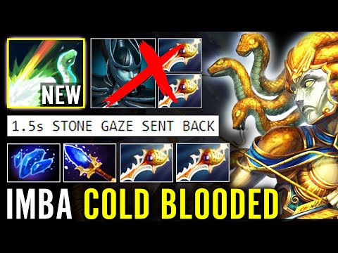 NEW CRAZY SKILL MEDUSA - COLD BLOODED Stone Shield 100% Counter PA 17K Gold COMEBACK 7.29 Dota 2 Pro