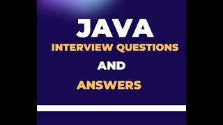 Download the video "Java Interview Questions and Answers"