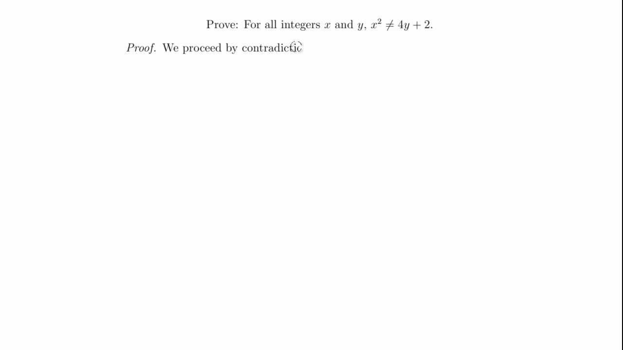 Proof by Contradiction