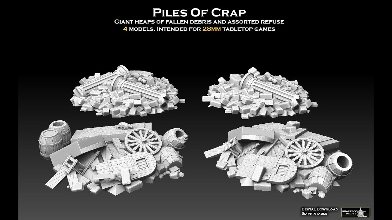 쓰레기 더미 3D 프린트 모델