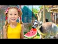 Nastya Dan Ayah Bermain Di Taman Anak Anak Kota Dubai