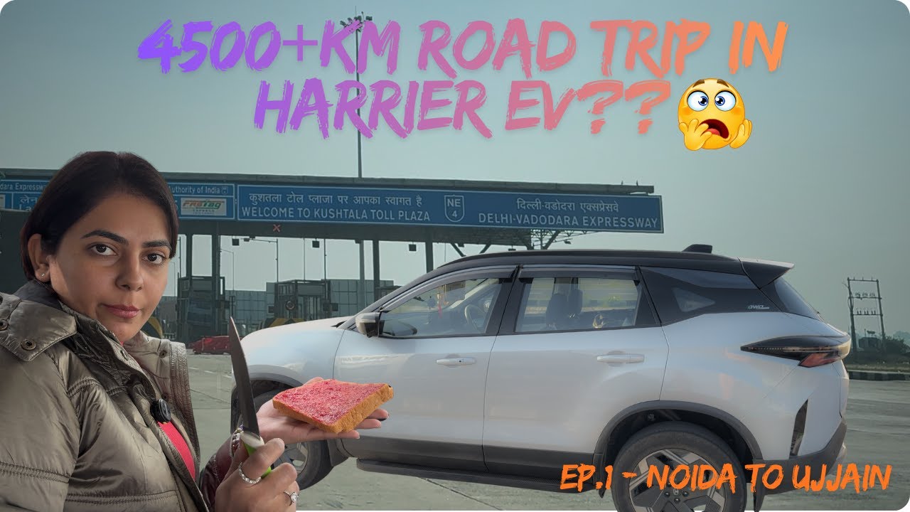 EP1 ⚡ Longest EV Road Trip Begins! Tata Harrier EV QWD | Noida to Ujjain Journey