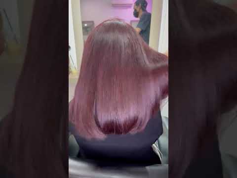 WINE RED hair color transformation