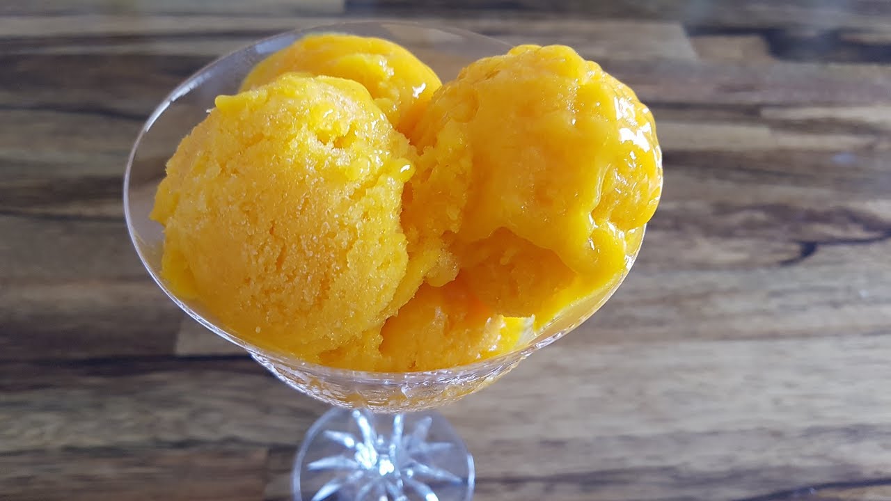 3Ingredient Mango Sorbet Recipe The Cooking Foodie