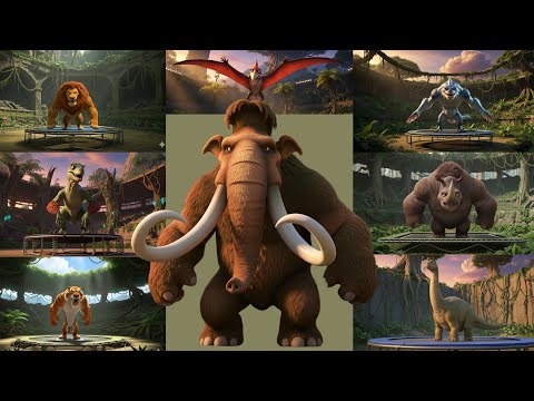 🏊‍♂️ ABC Prehistoric Animal Athlete Song 🎵 | Trampoline Olympic Animals 🦖 | Jumpy Jungle TV