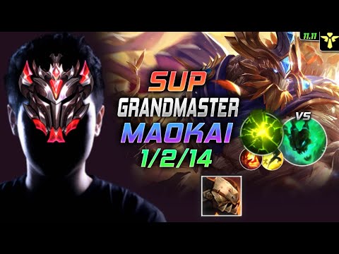GrandMaster Maokai Support vs Thresh - 천상계 서폿 마오카이 템트리 룬 망자 여진 マオカイ Маокай 扭曲树精 茂凱 - LOL KR 11.11