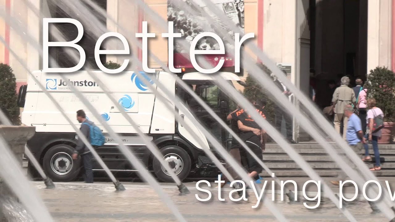 Johnston Sweepers C401 4WS Road sweeper demonstration