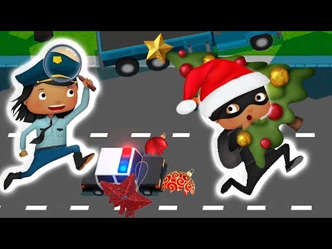 Маленькая полиция 13 | Ищем воришку новогодних игрушек детской игре про полицию